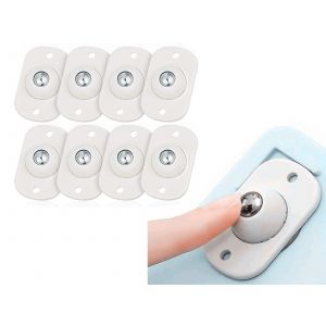 Lot de 8 roulettes pivotantes autocollantes pour faciliter le d&eacute;placement - Neuf