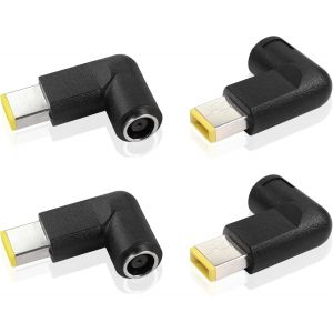Adaptateur DC vers extr&iquest;&iquest;mit&iquest;&iquest; ultra - mince, prise circulaire &iquest;&iquest; angle droit DC 7,9 x 5,5 mm vers Lenovo ThinkPad adaptateur de charge compatible (Pack de 4) - Neuf