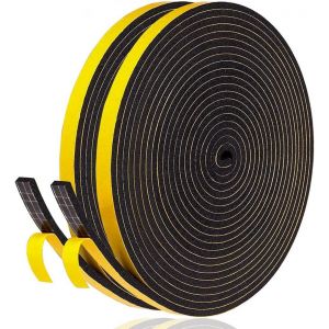Joint Adhésif Isolation Fenêtre-Joint Porte Entrée en Mousse Caoutchouc 6mm(l)x3mm(H)x20m(L)-Anti Froid et Isolation du Bruit-Antichoc pour Coin de Placard,Noir - Neuf
