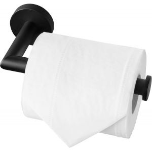 Porte-rouleau de papier toilette noir, support mural pour salle de bain, acier inoxydable SUS 304, porte-papier toilette pour WC (noir mat) - Neuf