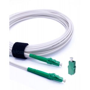 3m Câble à Fibre Optique LC/APC à LC/APC Simplex Monomode 3,0mm Blanc,La Livraison avec Le Coupleur pour Rallonge Fibre Optique,3 Mètre - Neuf