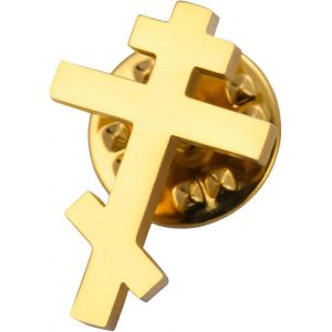 Kjdal-Broche Antique En Forme De Croix Orthodoxe En Acier Inoxydable Bijou Religieux Pour Homme Et Femme Symbole De Foi Chrétienne Vintage Émaillé Léger Durable Cadeau Pour Un Usage - Neuf