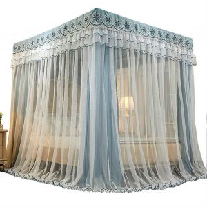 Ciel De Lit, Moustiquaire Pour Lit Double, Maille Dense &iquest; Anti-Poussiere Et Occultant (Vert, 150 X 200 X 200 Cm) - Neuf