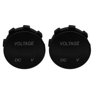 2x Volt-M&egrave;tre Voltm&egrave;tre Universel Affichage Num&eacute;rique Led R&eacute;sistante &Agrave; L' Couleur Verte Pour Camion Automobile Moto Voiture 12v-24v Dc - Neuf