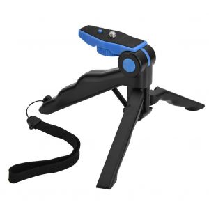 Support de t&eacute;l&eacute;phone Tr&eacute;pied Stabilisateur portable Support de poign&eacute;e pour smartphone IPhone Gopro (bleu) - Neuf