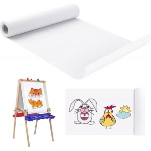 Mevronisshop-Rouleau De Papier &Agrave; Dessin Blanc, Rouleau De Papier De Chevalet D'art, Pour Les Peintures (30cm X 15m) - Neuf