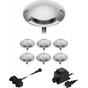 Lampe Led De Sol En Saillie Bunda, 1 Flamme, Pour L'extérieur, Carrossable, Blanc Chaud, Set De 7 Pièces[Amp748218] - Neuf