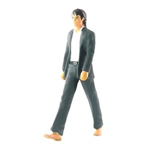 1:64 Character Diorama Band Member Figures Model Street Railway Children Toy dark gray - Neuf