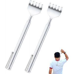 Kal-Gratte Dos,2 Pcs Gratte Dos Extensible Portatif Grattoirs Dos Télescopiques En Acier Inoxydable Pour Massage De La Tête Et Du Dos - Neuf