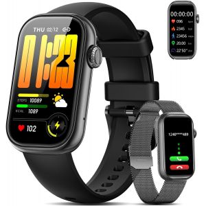 Montre Connectée Femme Homme Sport Avec Appel 1.47'' Écran Tactile Hd 100+ Modes Sportifs Ip68 Étanche Podomètre Légère Smartwatch Hommes Pour Android Ios - Neuf