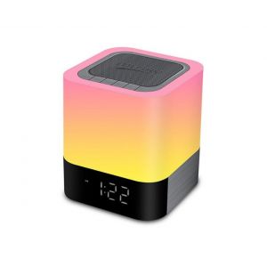 R&eacute;veil Bluetooth avec lampe de bureau LED et haut-parleur sans fil - Neuf