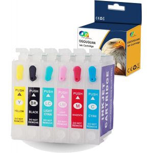 1 Ensemble De Cartouches Vides Rechargeables T079, Compatible Cartouches D'Encre Epson Stylus Photo 79 1400 1410 1500W P50 Px650 Px660 Px700W Px710W Px720Wd Px730Wd Px800 Px800Fw P[ENC944882] - Neuf