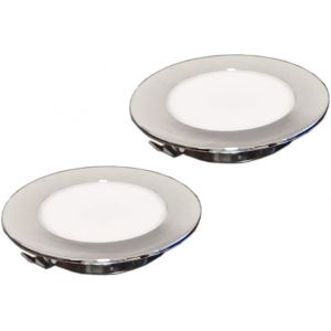 Subzonal-2 Spots Led Encastrables Nix 2 W, 150 Lm, 220 V, Transformateur Int&eacute;gr&eacute;, Ip44 Classe Ii, Lumi&egrave;re Blanche Uniforme, Diam&egrave;tre 72 Mm - Hauteur 14 Mm - Neuf