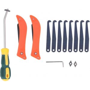 lbgwp60-Grattoir À Coulis Pour Carrelage, Outil DEnlèvement De Coulis, Scie À Coulis Ergonomique +8 Lames, Grattoir De Nettoyage De Joints De Carrelage, Pour La Beauté Des Murs Et Des Sols - Neuf