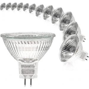 Ampoule Mr16 Spot,Ampoule 12v 20w,Ampoule Gu5.3 Dimmable,Ampoules Halogènes 2 Broches Blanc Chaud 2700k,Paquet De 12 (Mr16-20w-12p) [Xh] -Z-Ha - Neuf
