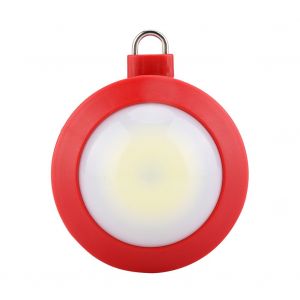 Hjlian Mini Lampe De Camping Ronde Ultra-Lumineuse A Led Cob Avec Crochet (Rouge) - Neuf