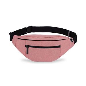 Sac banane rose polyvalent &iquest; Sac ceinture ajustable pour hommes et femmes, r&eacute;sistant &agrave; l'eau avec 4 poches pour les voyages, le sport et les activit&eacute;s de plein air - Neuf