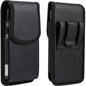 TRAHOO-&Eacute;tui Vertical pour t&eacute;l&eacute;phone iPhone 15 14 13 12 Pro Max 14 15 Plus, &eacute;tui de ceinture en Cuir PU avec Clip pour Samsung S23 Ultra, S22 Ultra, S21 Ultra, S21+, S20 Ultra, &eacute;tui de Pochette - Neuf