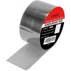 Kalanka-Kit De R&eacute;paration D'&eacute;cran De Fen&ecirc;tre En Fibre De Verre &iquest; Couche Adh&eacute;sive Forte En Maille Pour Moustiquaire De Fen&ecirc;tre Et Porte Moustiquaire 3 Trous &Eacute;tanches (5,1 X 203,2 Cm) Gris - Neuf