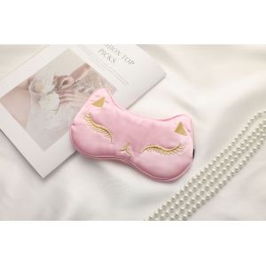 Rose Oeil De Chat Masque De Sommeil Sans Sac De Glace, Masque, Analogique Soie Masque Pour Les Yeux, Masque Pour Les Yeux De Voyage Masque De Sommeil Avec Bandoulière Ajustable, Pour - Neuf