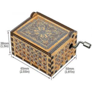 Boîte à musique en bois,gravé au laser Vintage en bois ensoleillé boîte à musique cadeau anniversaire/noël/valentine - Neuf
