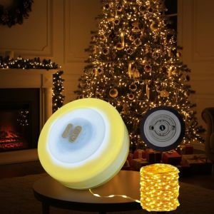 Jgd-Guirlande Lumineuse De Camping Enroulable: 10m Portable Rechargeable Led Guirlande Lumineuse, 3 En 1 Lampe Camping D'ext&eacute;rieur &Eacute;tanche Avec Port Usb Pour Tente Randonn&eacute;e Jardin D&eacute;coration F&ecirc;te No - Neuf
