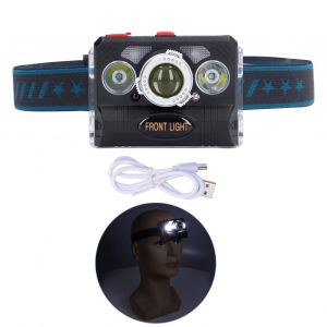 Hjlian Lampe Frontale Led Intelligente A Induction, 7 Modes, Charge Usb, Etanche, Pour Camping - Neuf