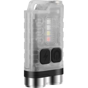 Mini-Torche menée Rechargeable de Lampe de poche Puissante 900 Lumen avec le Bleu UV de la Lumière Rouge Magnétique de Keychain de Lampe de 10 Modes, USB-C, IP65 Imperméable - Neuf