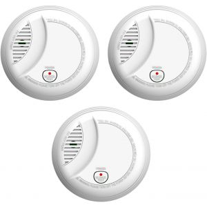 JGD-D&eacute;tecteur de fum&eacute;e, d&eacute;tecteur d&iquest;Incendie avec capteur photo&eacute;lectrique, Smoke Detector, Fire Alarm Sensor, certifi&eacute; en 14604 (437-3PCS) - Neuf