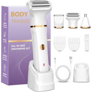 Kalanka-Rasoir Electrique Femme, 3 En 1 Tondeuse Femme Intime,Rechargeable Tondeuse Bikini Femme, Tondeuse Intime Femme,Lames En C¿¿Ramique,Ipx7 Utilisation Humide Et S¿¿Che - Neuf