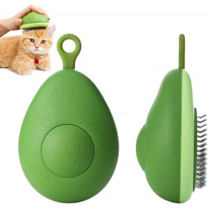 Jgd-Brosse Pour Poils De Chat Avec D&eacute;clencheur, Brosse Autonettoyante Pour Poils D'animaux En Forme D'avocat, Peigne Massant Pour Chats Et Chiens - Neuf