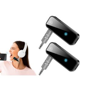 Adaptateur &eacute;metteur-r&eacute;cepteur audio Bluetooth 5.0 avec entr&eacute;e auxiliaire 3,5 mm - Lot de 2 - Neuf