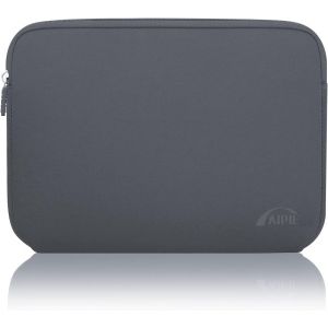 Housses Pour 13 13,3 14 Pouces Ordinateur Portable Sacoches Compatible Avec Macbook, Acer, Asus, Dell, Lenovo, Microsoft, Hp Sac Pochette De Protection Laptop Sleeve N&eacute;opr&egrave;ne Gris - Neuf