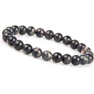 Eryi-Bracelet De Perles De Chakra En Pierres Naturelles De Jaspe De Sédiment Marin De 8 Mm (Vert) Bracelet De Chakra Vert Bracelet Femme Bracelet Homme Bracelet Vert Bracelet Vert Bracelet De Yoga - Neuf