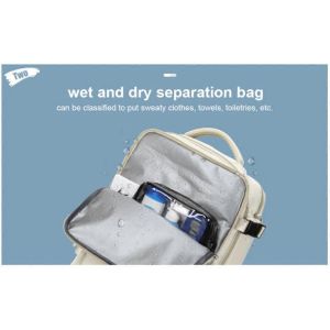 Sac de voyage de grande capacité,trousse de toilette,sac à dos bleu mer - Neuf