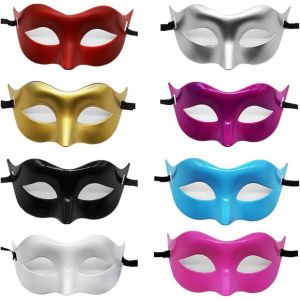 8pcs Masque De Mascarade V&eacute;nitienne Masque De Dentelle Mascarade V&eacute;nitienne,Masque De Partie Masque V&eacute;nitien Couple Masque,Masque De Mascarade Masque De Dentelle (Couleur M&eacute;lang&eacute;e) - Neuf