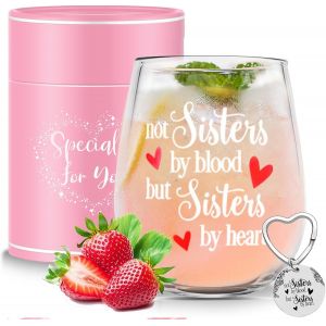 Verre A Eau Pour Femme Soeur Verre À Vin Irisé Sans Pied Idée Cadeau Anniversaire Femme Meilleure Amie Cadeau Personnalisée Pour Femme,Fille,Amie,Soeur - Neuf