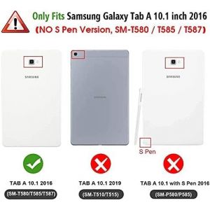 Coque Samsung Tab A6 Housse En Cuir Pu & Tpu Cover Case Étui Housse De Protection Pour Samsung Galaxy Tab A 2016 10.1 Pouces Sm-T580/Sm-T585 - Chat Cruel[Coq9127198] - Neuf