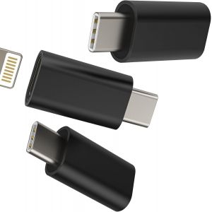 Lot De 3 Adaptateurs Type C Vers Lightning Femelle Usb C Jack M&acirc;le Accessoires Chargeur C&acirc;ble Convertisseur Type-C Adapter Pour Ipad Air Mini6 Pour Apple Iphone15 Pro Max Plus Compatible Ave[Z1203] - Neuf