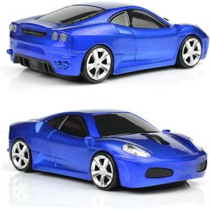 UrChoiceLtd Souris optique USB sans fil 3D en forme de voiture de course avec phares et feux arri&iquest;&iquest;re lumineux 2,4 GHz 1600 DPI - Neuf