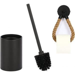 Porte Papier Toilette avec Brosse WC-Porte Rouleau Papier Toilette Brosse de Toilette,Brosse WC et Dérouleur Papier Aucun Perçage Requis (Style 2) - Neuf