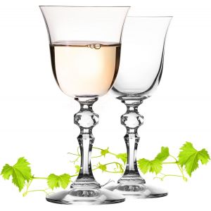 Ytfhg-Imperial Lot De 2 Verres À Vin Blanc Élégants 150 Ml - Série « Vintage » - En Verre Cristalline - Passe Au Lave-Vaisselle - Neuf