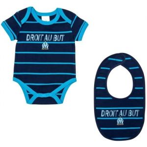24 Mois - Body Bavoir Bébé Garçon Om - Collection Officielle Olympique De Marseille - Neuf
