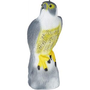 Mevronisshop-Faucon &Eacute;pouvantail, Assis, Poser & Suspendre, Statue D&eacute;corative, Pour Le Jardin, Balcon, Terrasse, Gris - Neuf