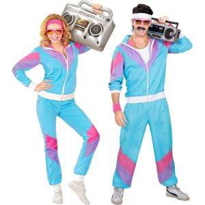 Ensemble De 2 Costumes De Survêtement Des Années 80, Veste Et Pantalon, Costume, Costume Polo, Style Rétro, Fête De Mauvais Goût, Années 80, Carnaval - Neuf