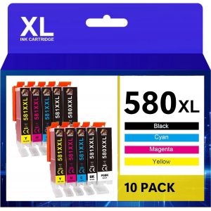 PGI-580 CLI-581 XXL Cartouches d'encre compatibles avec Canon PIXMA TS6350 TS8350 TR8550 TS705 TS6150 TR7550 TR8500 TS8251 TS8150 TS8250 TS8351 TS9150 - Neuf