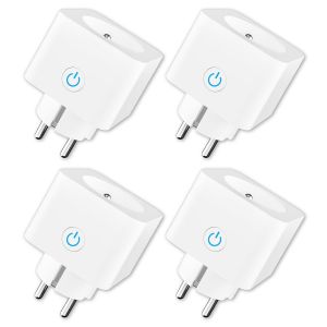 VornixorSarlshopPrise Connect&eacute;e Alexa WiFi (FR) 16A Suivi de Consommation &Eacute;lectrique Type E Prise Intelligente compatible avec Google Home, Smart Life APP, Minuterie, 4PCs - Neuf