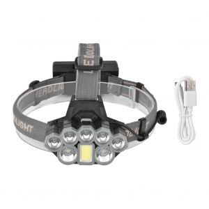 Hjlian Lampe Frontale Led Ultra Lumineuse Avec Chargeur Usb, Ideale Pour Le Camping, Le Travail, La Randonnee Et La Peche, Avec Cable Usb - Neuf