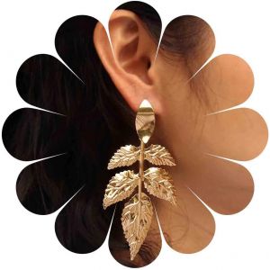 Kal-Boucles D'oreilles Feuilles Martel&eacute;es Boho Boucles D'oreilles Feuilles De Chandelier Boucles D'oreilles Feuilles D'arbre Boucles D'oreilles Plantes Feuilles Vintage Bijoux Pour Femmes Et - Neuf