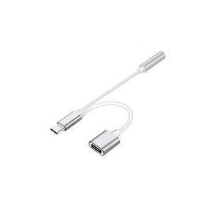 Adaptateur 2 en 1 USB C vers Jack 3,5mm et USB C Audio et Charge - Neuf